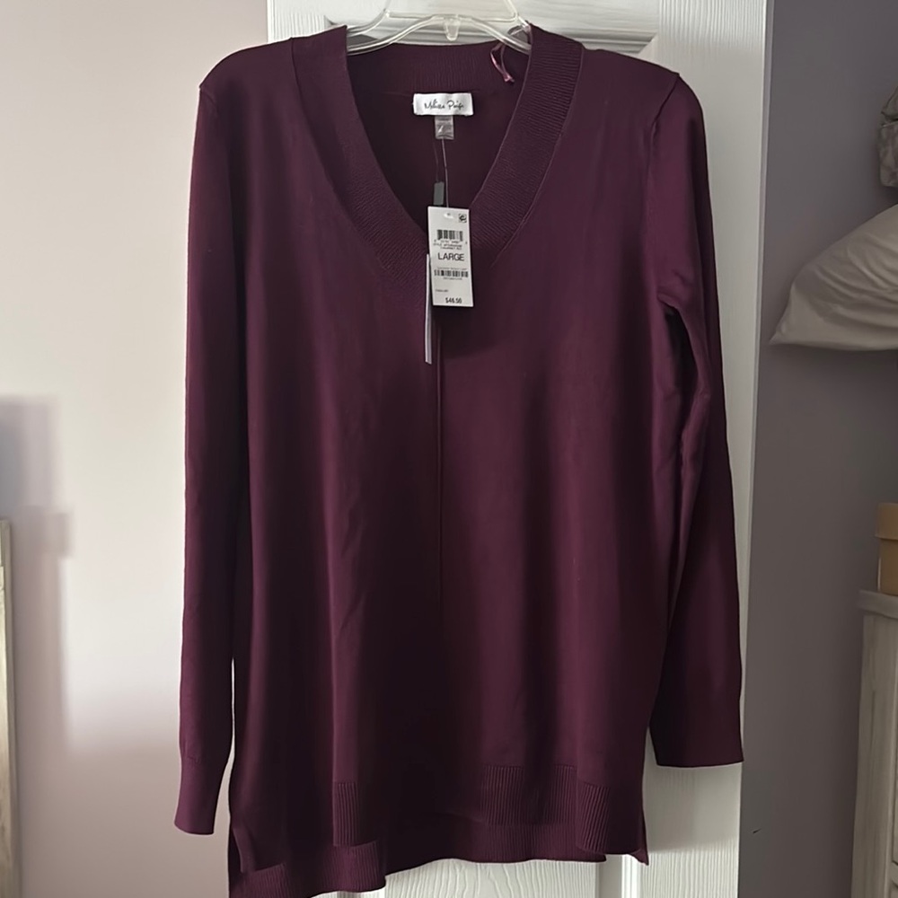 Melissa Paige Women's V-Neck Sweater - Purple